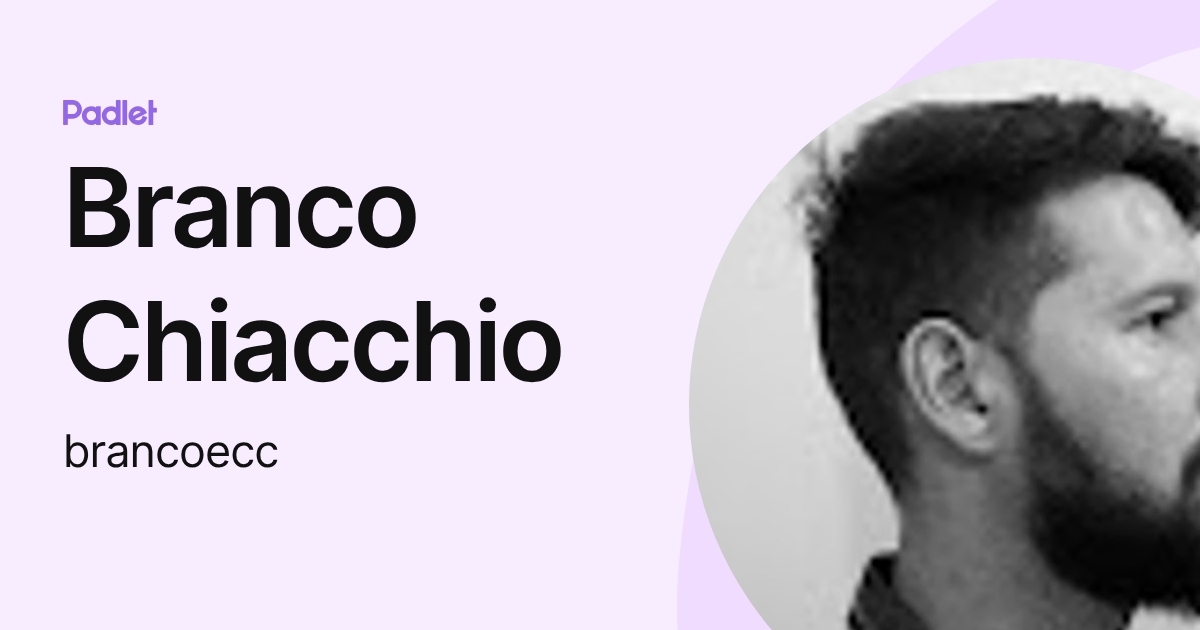 Branco Chiacchio (brancoecc) profile | Padlet