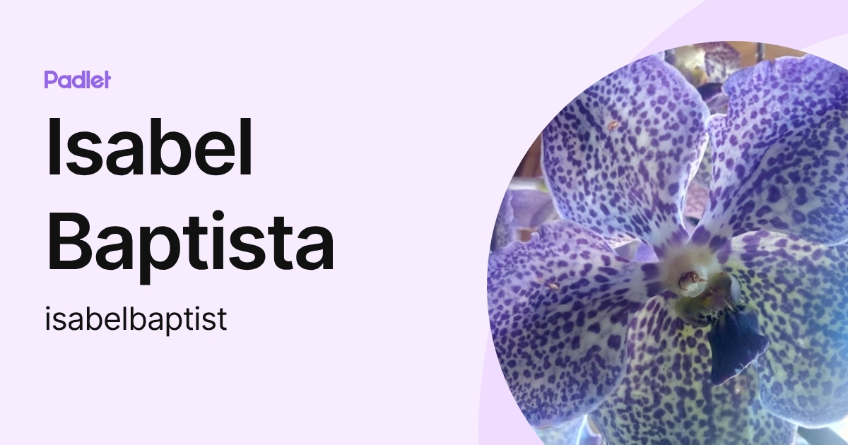 Isabel Baptista (isabelbaptist) profile | Padlet