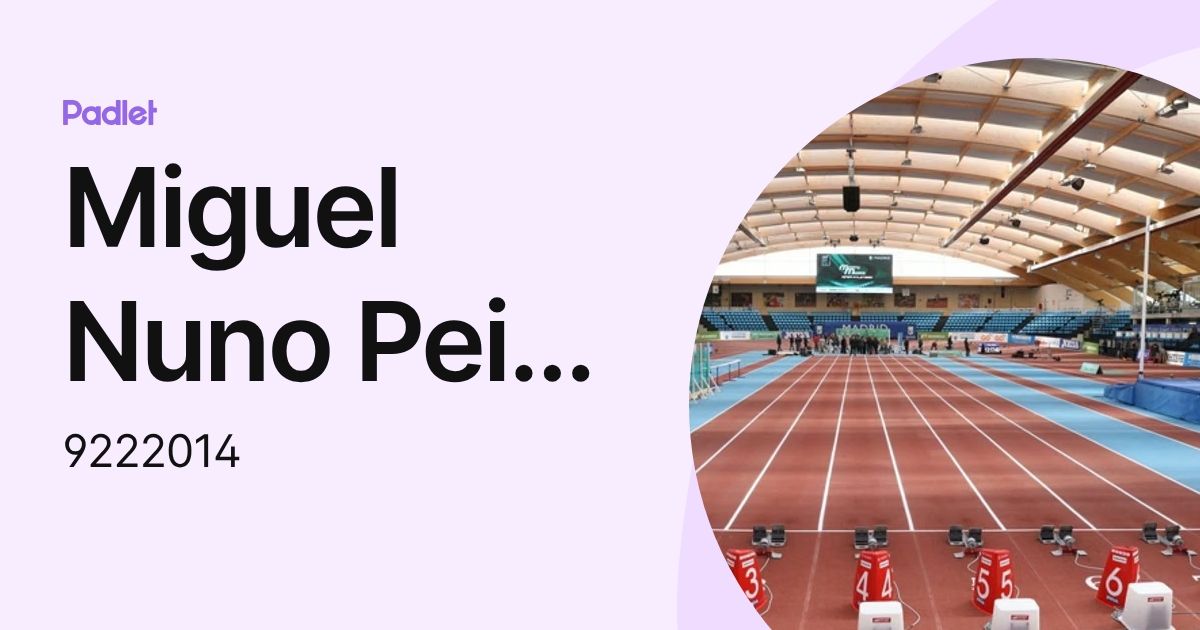Miguel Nuno Peito Rocha (9222014) profile | Padlet