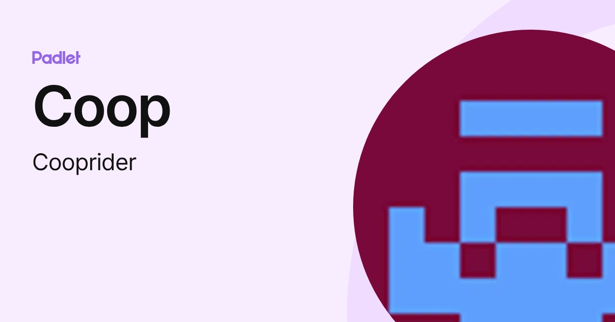 Coop (Cooprider) profile | Padlet