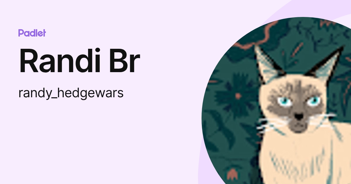 Randi Br (randy_hedgewars) profile | Padlet