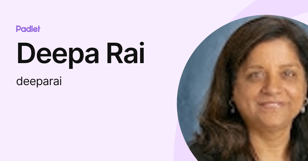 Deepa Rai (deeparai) profile | Padlet