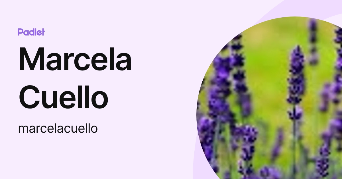 Marcela Cuello (marcelacuello) profile | Padlet