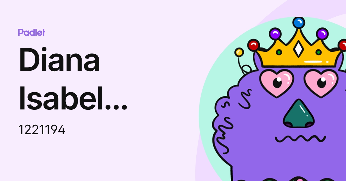 Diana Isabel Rosas Da Silva Neves (1221194) profile | Padlet