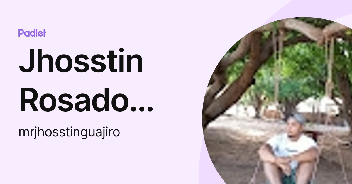 Jhosstin Rosado Molina (mrjhosstinguajiro) profile | Padlet
