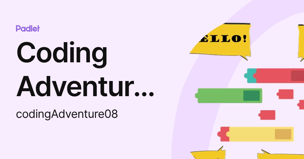 Coding Adventure 08 (codingAdventure08) profile | Padlet