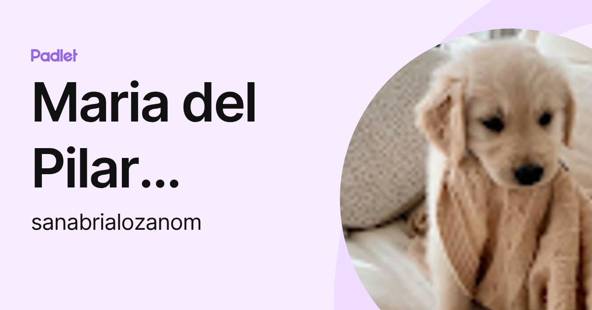 Maria del Pilar Sanabria lozano (sanabrialozanom) profile | Padlet