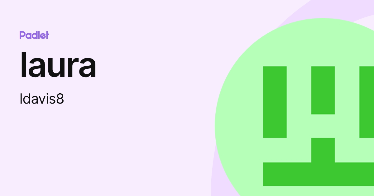 laura (ldavis8) profile | Padlet