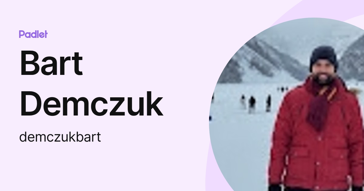 Bart Demczuk (demczukbart) profile | Padlet