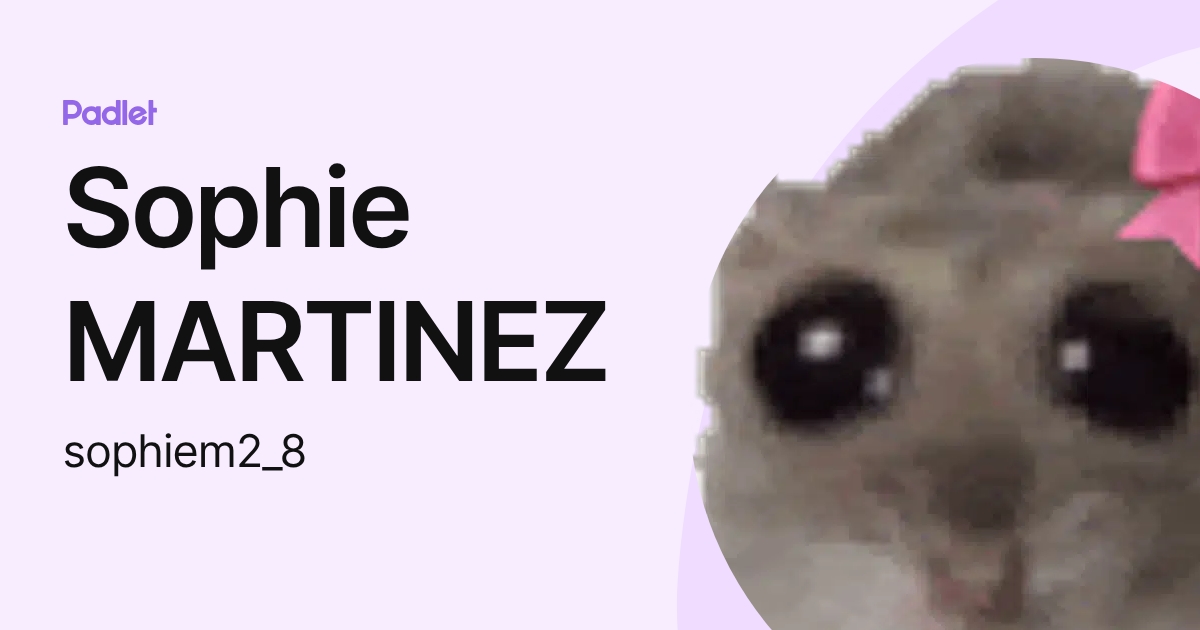 Sophie MARTINEZ (sophiem2_8) profile | Padlet