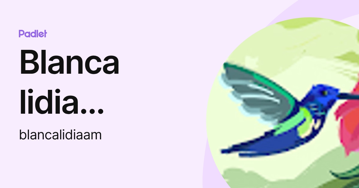 Blanca lidia Alvarez martinez (blancalidiaam) profile | Padlet