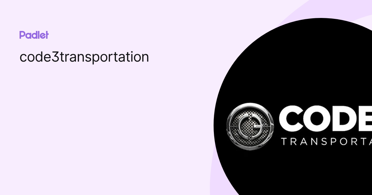 Transportation Code Example Picture code3transportation profile | Padlet
