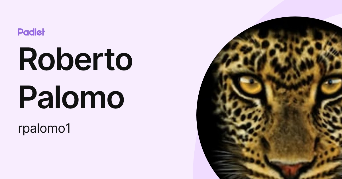 Roberto Palomo (rpalomo1) profile | Padlet