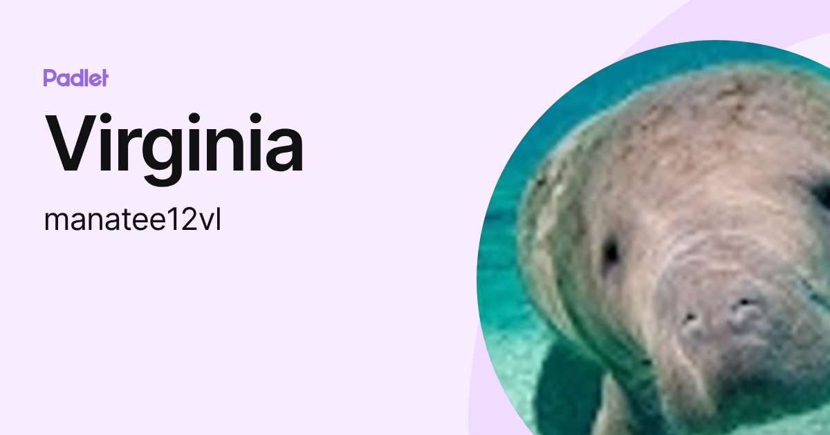 Virginia (manatee12vl) profile | Padlet