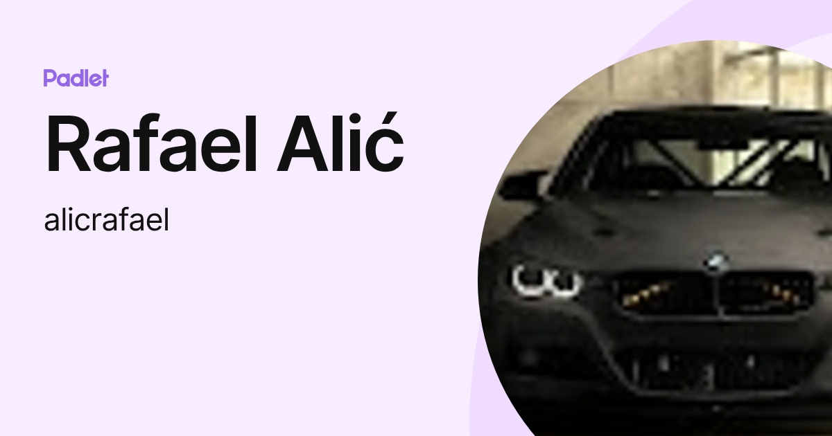 Rafael Alić (alicrafael) profile | Padlet