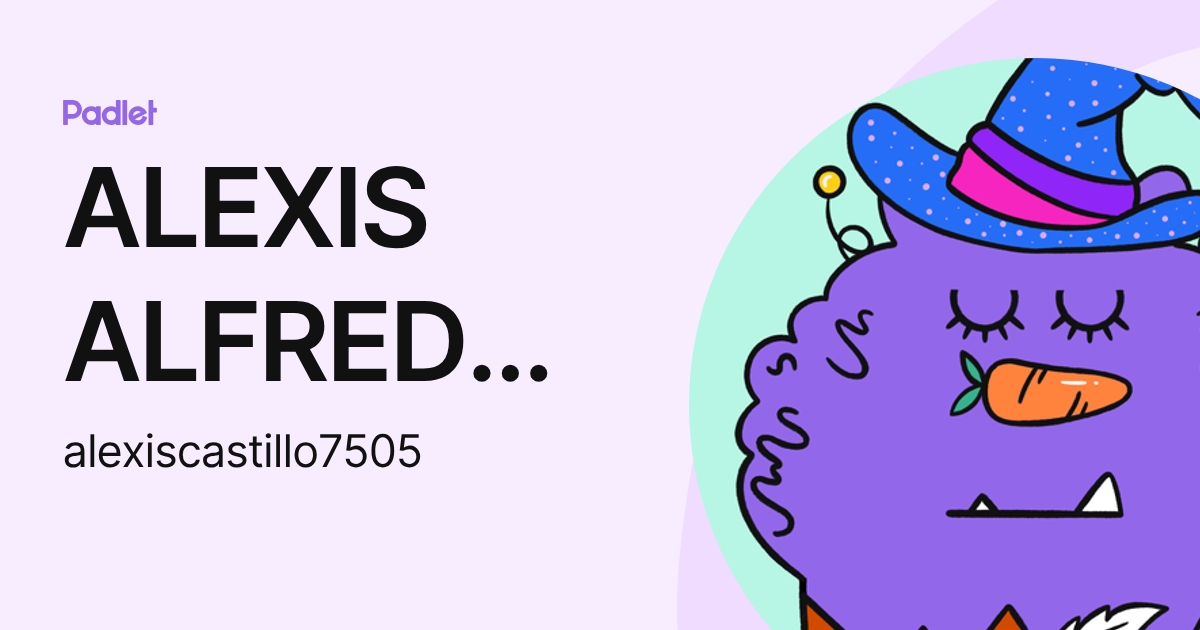 ALEXIS ALFREDO CASTILLO NAAR (alexiscastillo7505) profile | Padlet