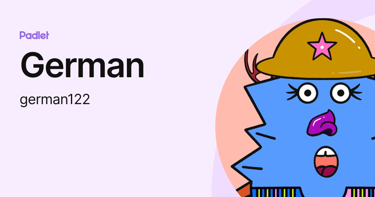German (german122) profile | Padlet