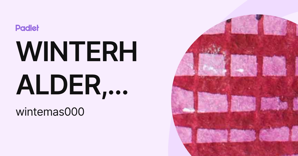 WINTERHALDER, MASON (Student) (wintemas000) profile | Padlet