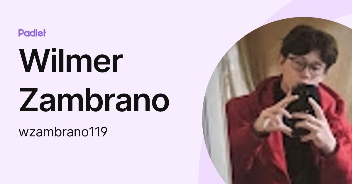 Wilmer Zambrano (wzambrano119) profile | Padlet