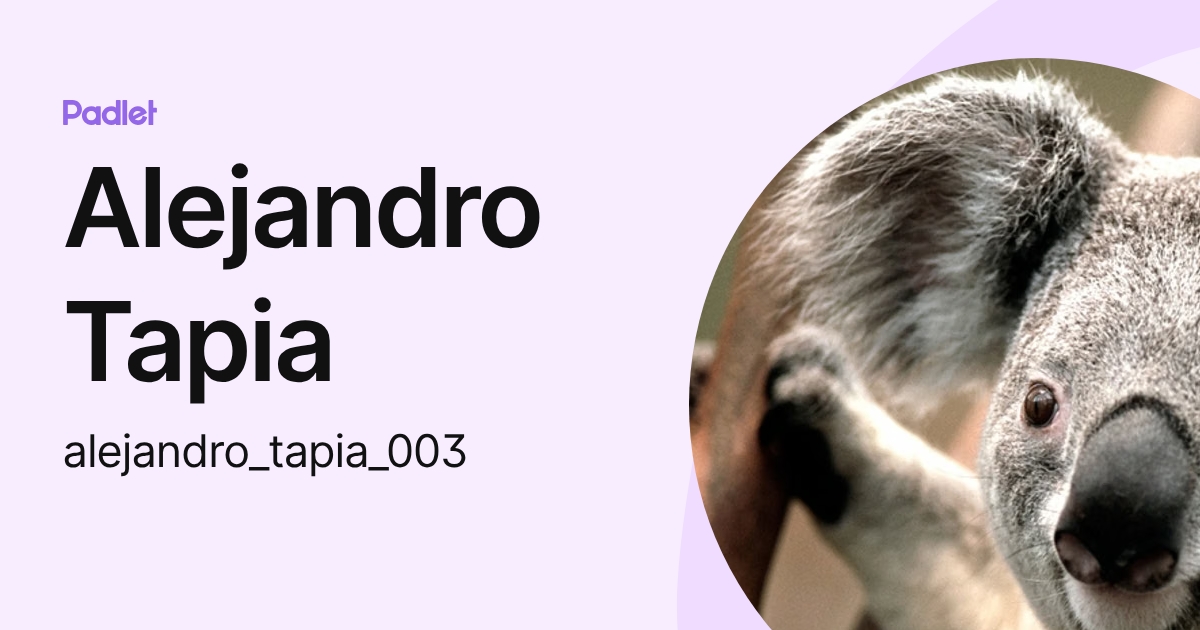 Alejandro Tapia (alejandro_tapia_003) profile | Padlet