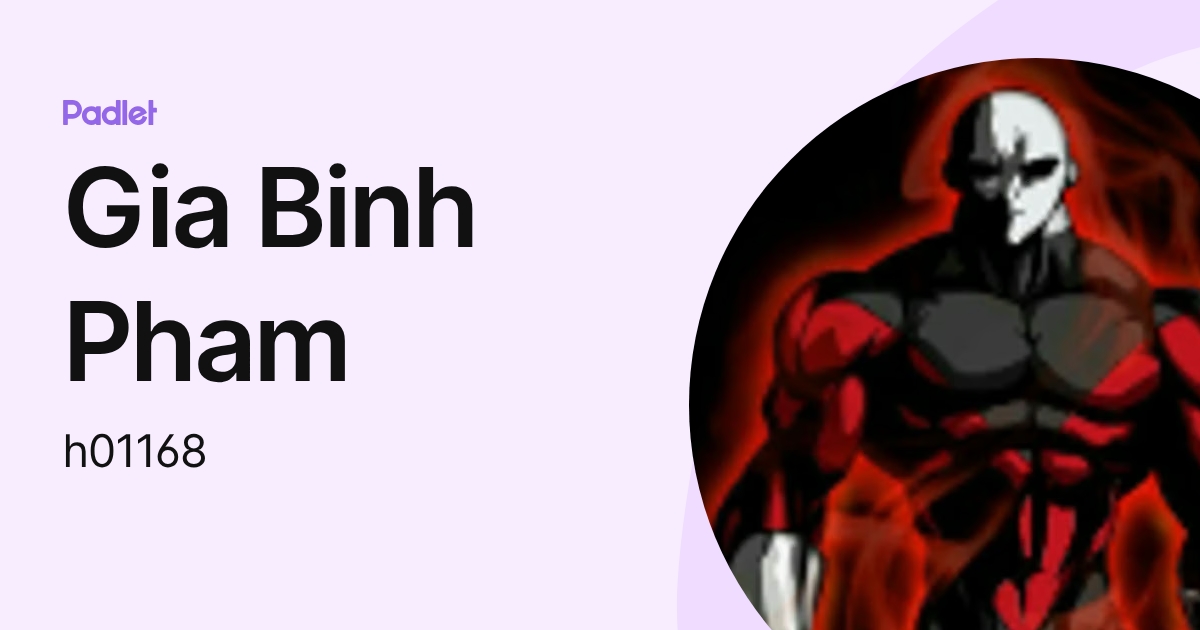 Gia Binh Pham (h01168) profile | Padlet