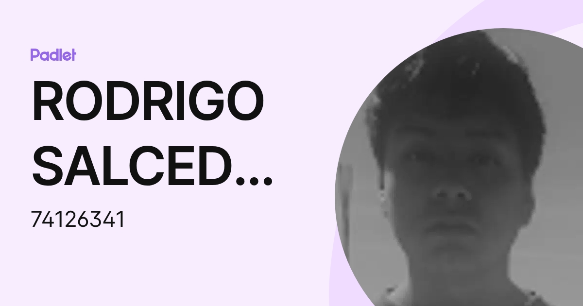 RODRIGO SALCEDO CCACYA (74126341) profile | Padlet
