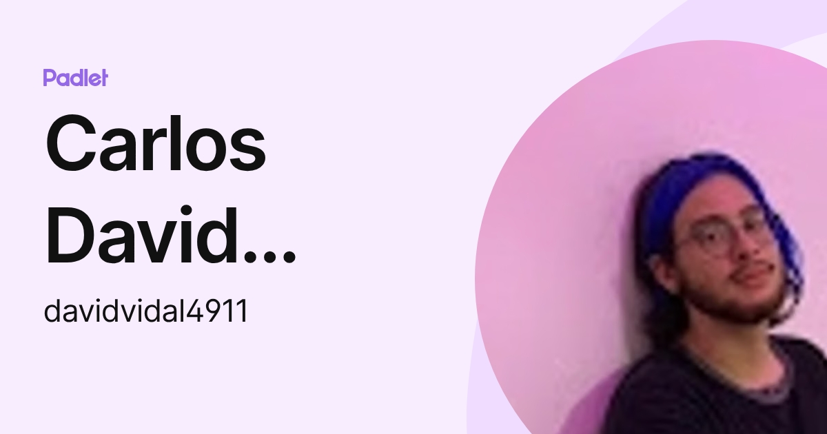 Carlos David Vidal Daza (davidvidal4911) profile | Padlet