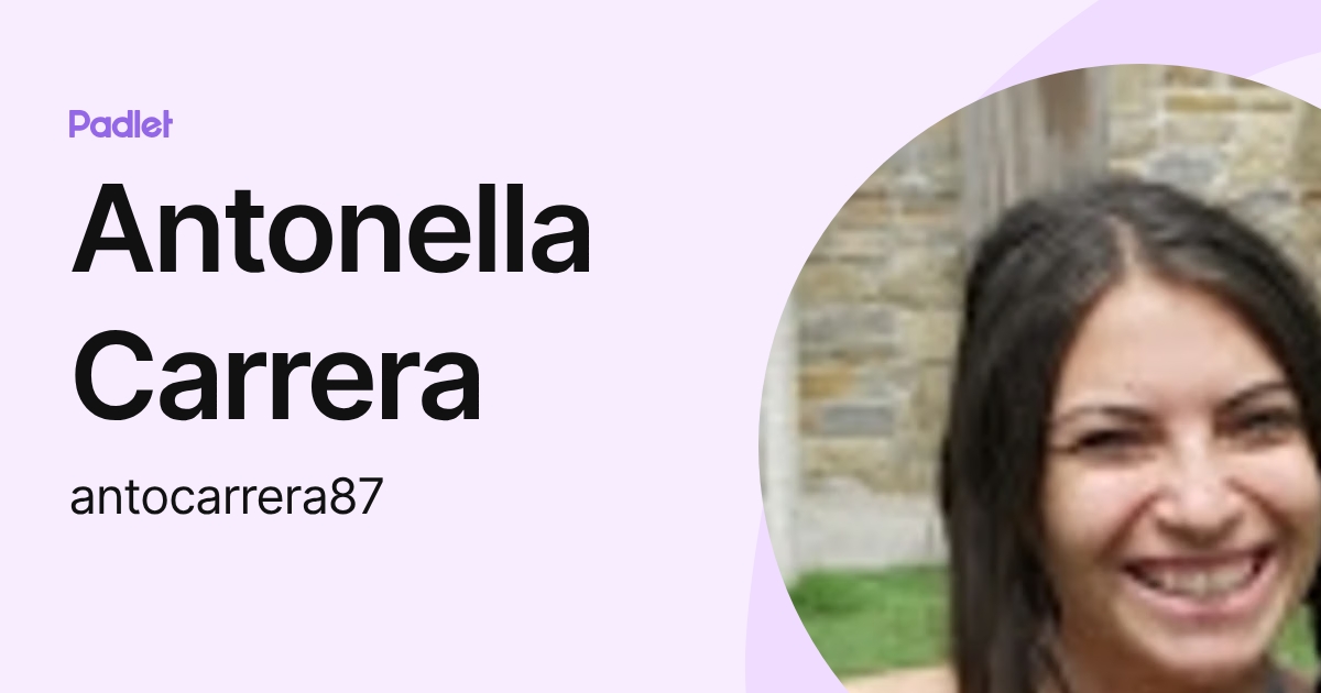 Antonella Carrera (antocarrera87) profile | Padlet