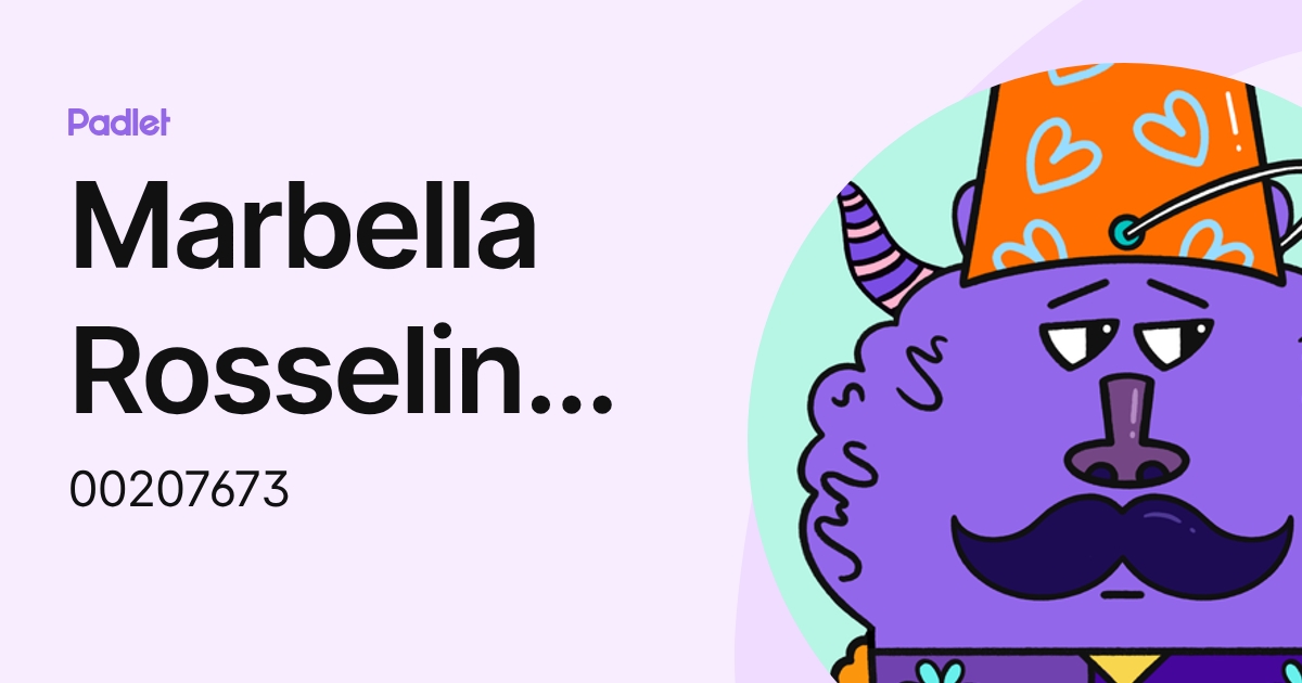 Marbella Rosselind Peñaloza Cordero (00207673) profile | Padlet