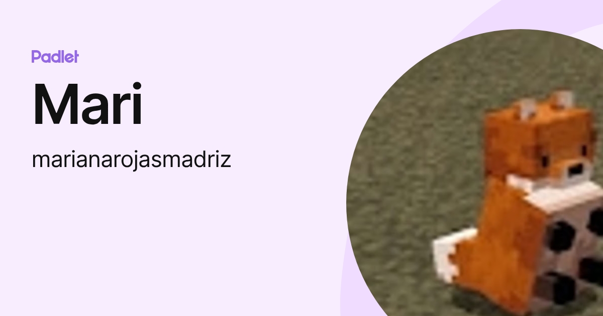 Mari (marianarojasmadriz) profile | Padlet