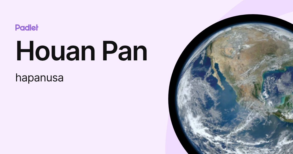 Houan Pan (hapanusa) profile | Padlet