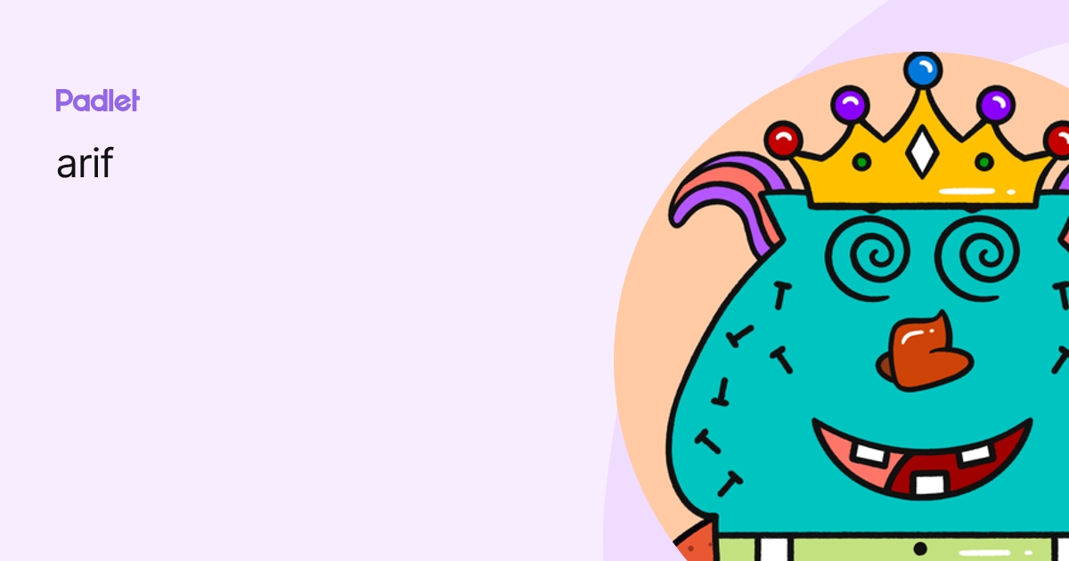 arif profile | Padlet
