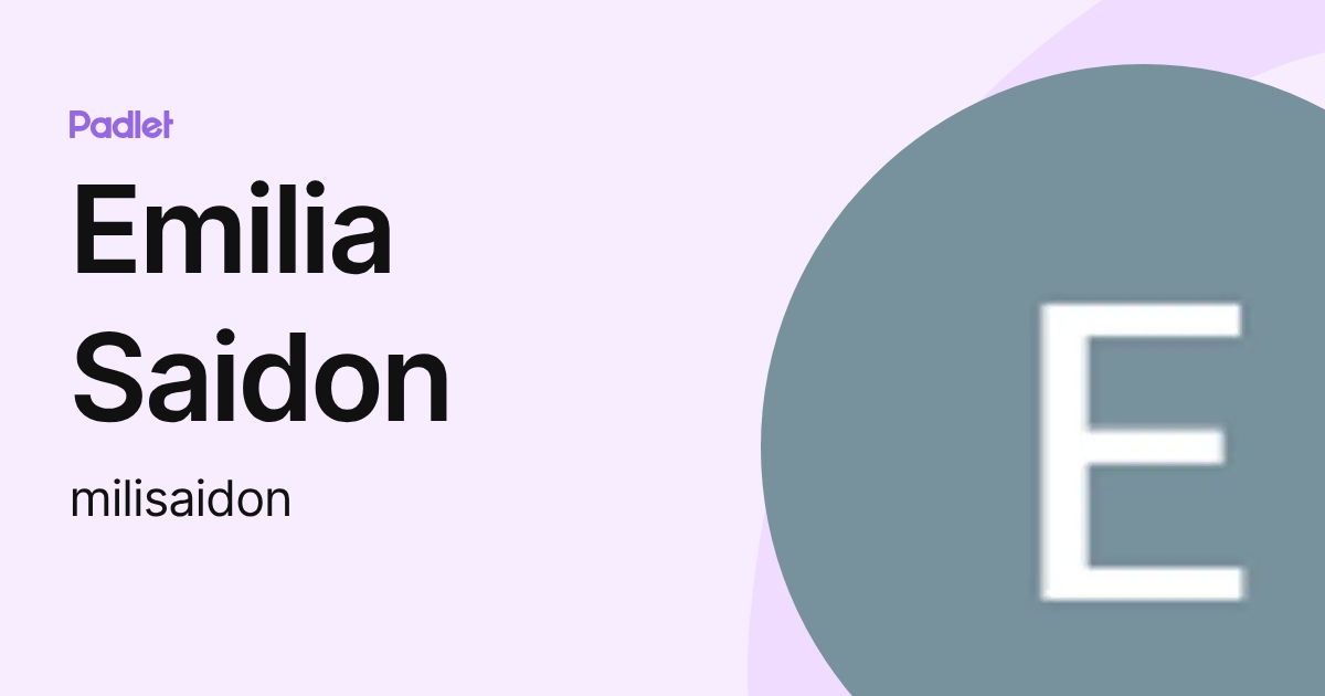 Emilia Saidon (milisaidon) profile | Padlet