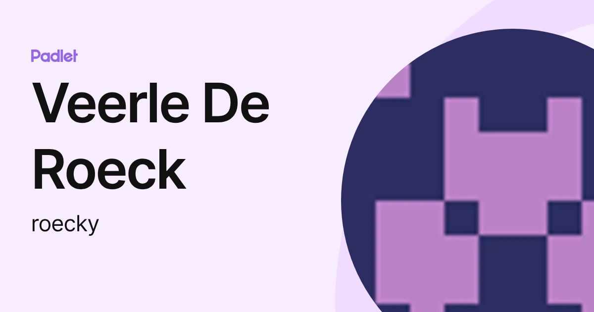 Veerle De Roeck (roecky) profile | Padlet