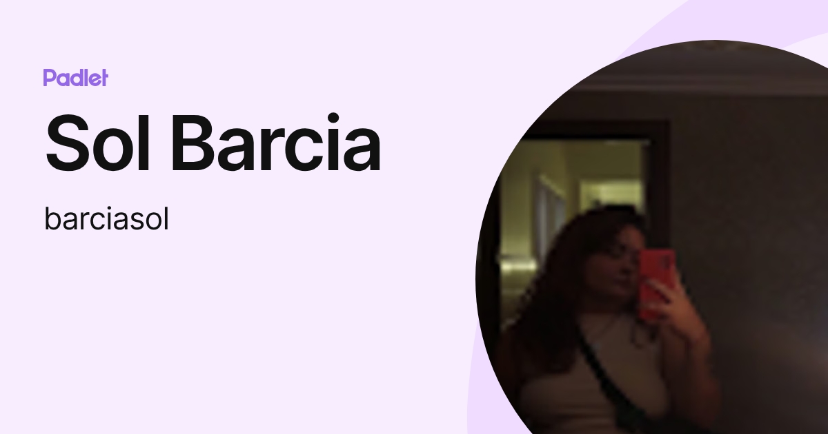 Sol Barcia (barciasol) profile | Padlet