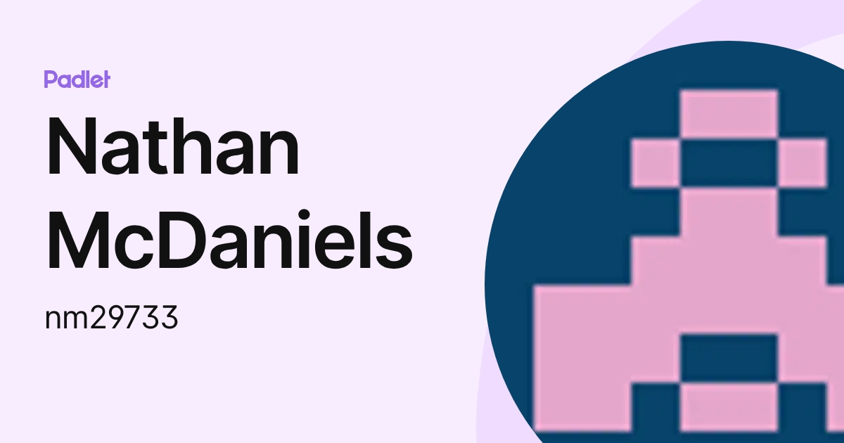 Nathan McDaniels (nm29733) profile | Padlet