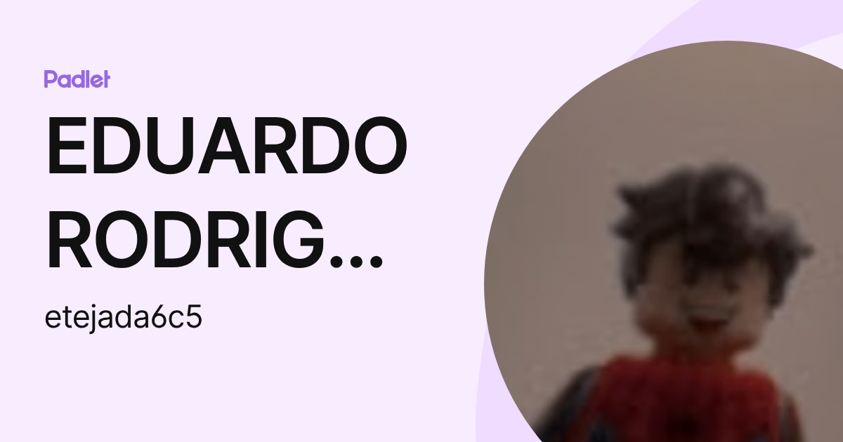 EDUARDO RODRIGO TEJADA CRISANTO (etejada6c5) profile | Padlet