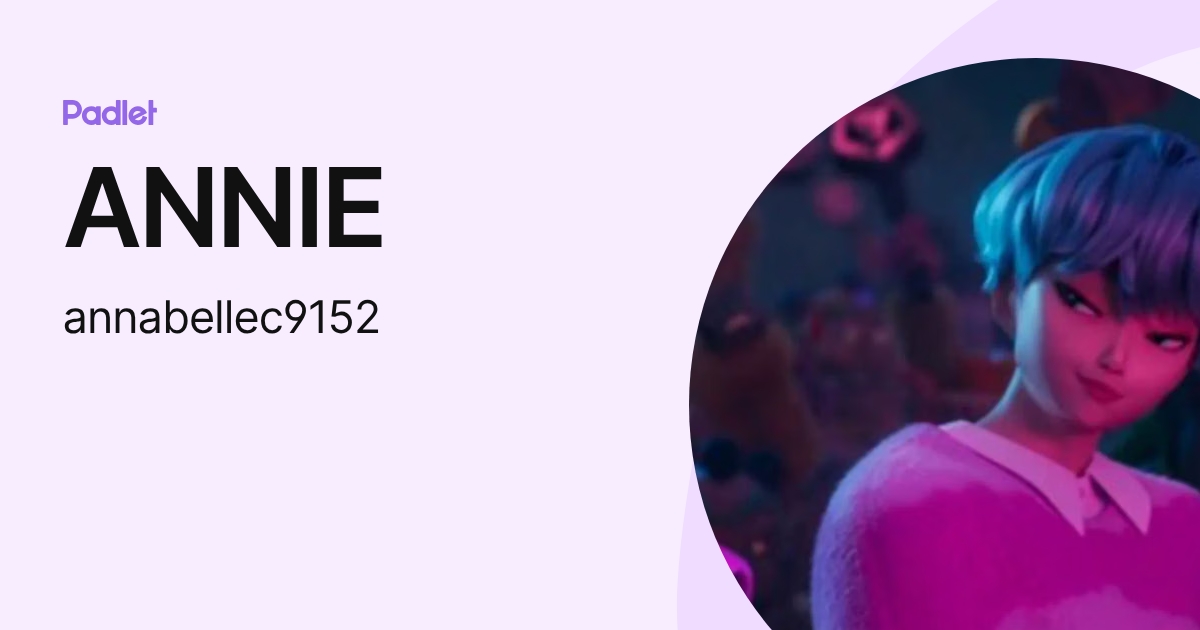 ANNIE (annabellec9152) profile | Padlet