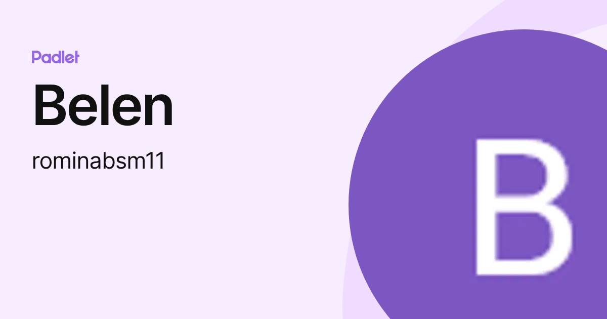 Belen (rominabsm11) profile | Padlet