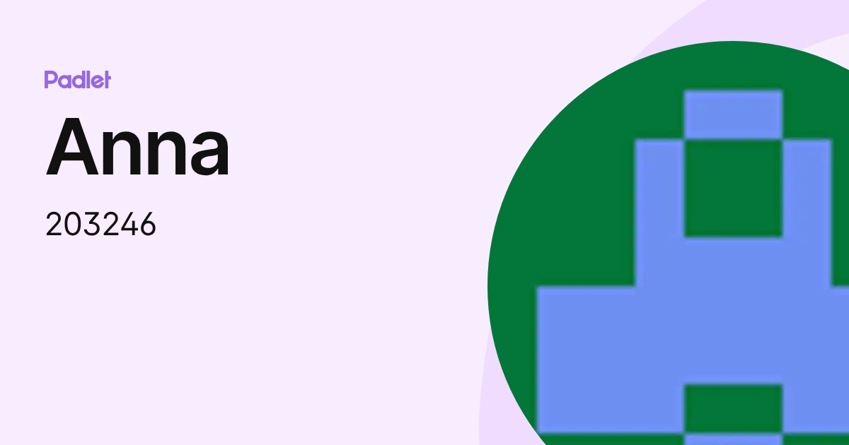 Anna (203246) profile | Padlet