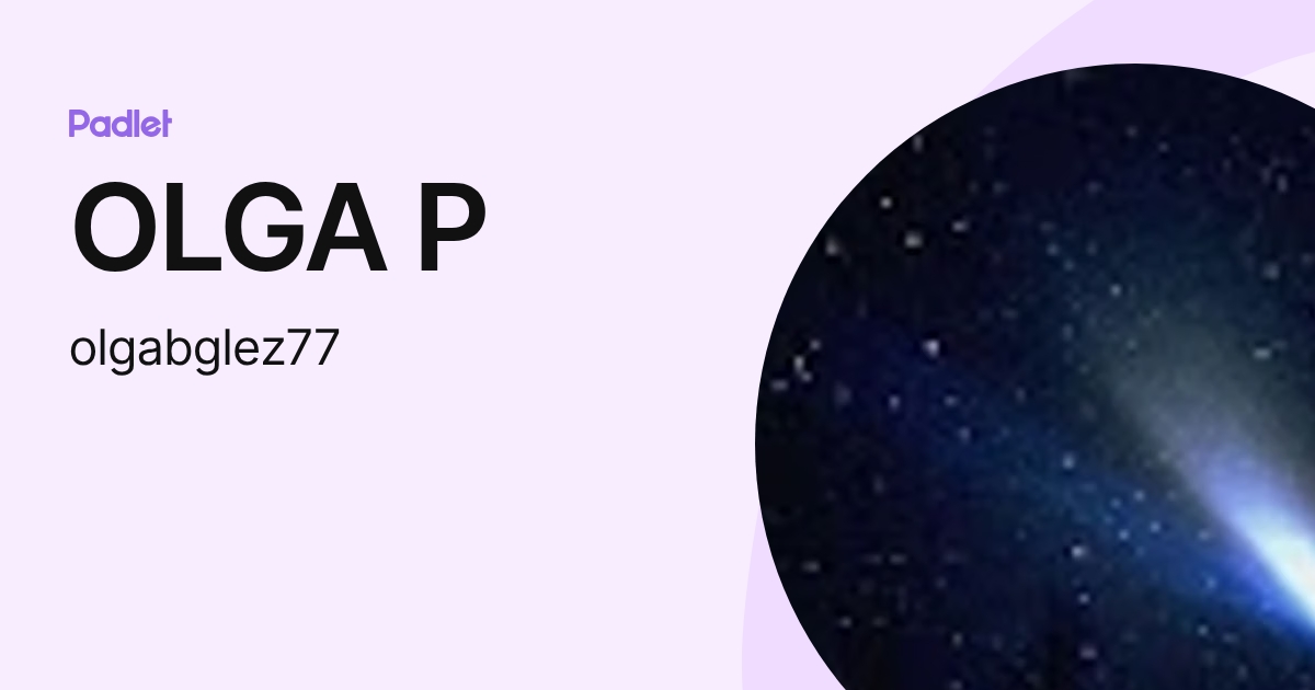 OLGA P (olgabglez77) profile | Padlet