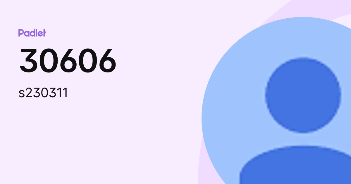 30606 (s230311) profile | Padlet