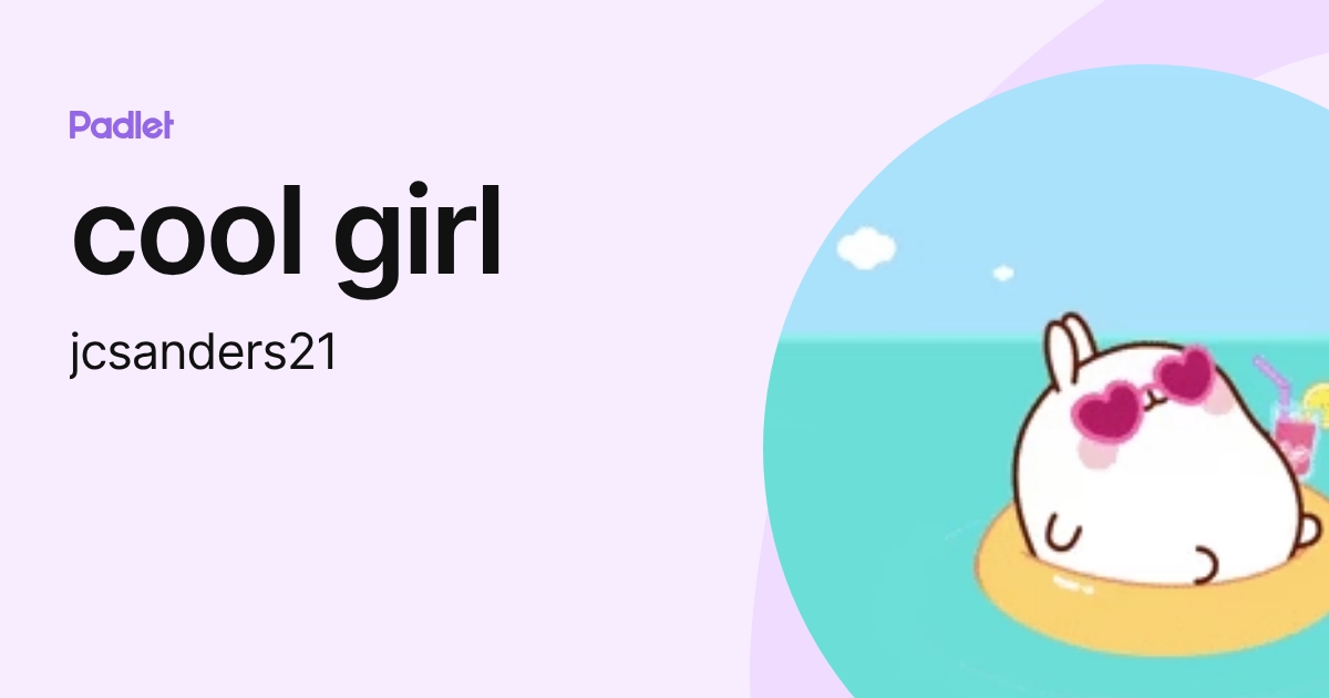 cool girl (jcsanders21) profile | Padlet