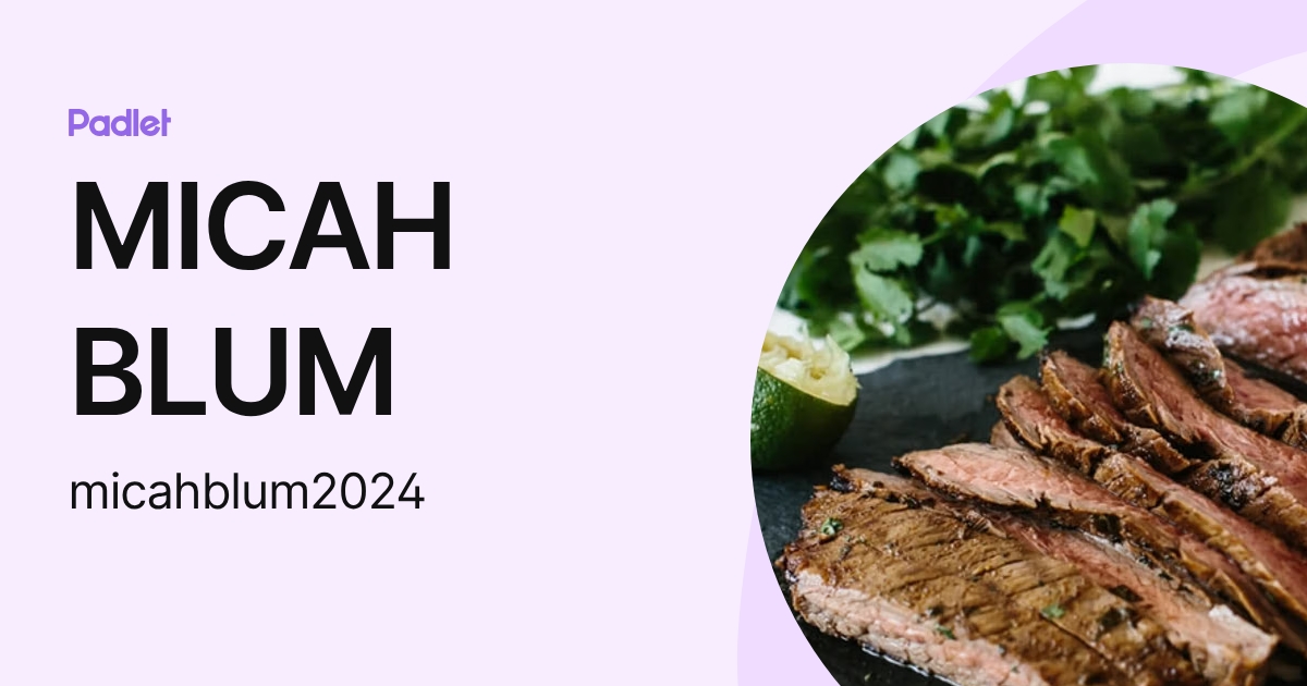 MICAH BLUM (micahblum2024) profile | Padlet
