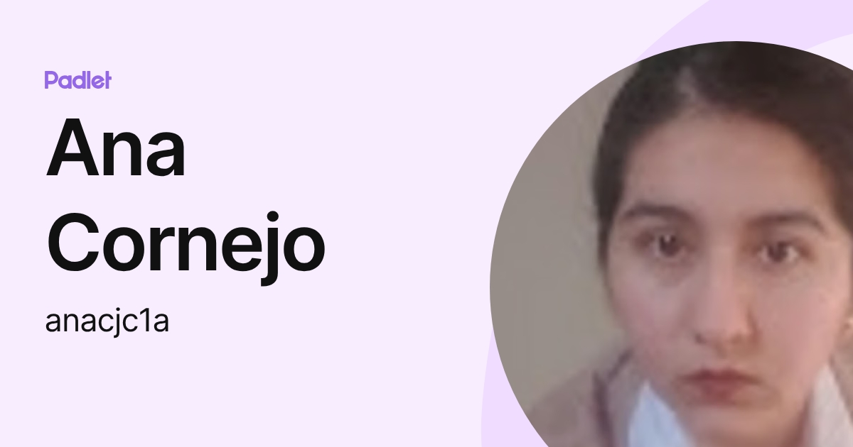 Ana Cornejo (anacjc1a) profile | Padlet