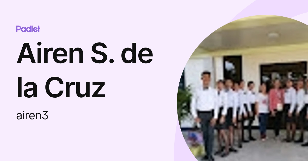 Airen S. de la Cruz (airen3) profile | Padlet