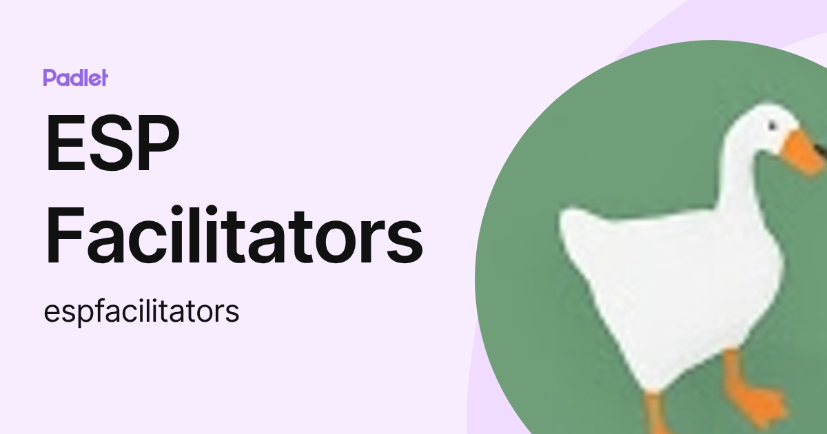 ESP Facilitators (espfacilitators) profile | Padlet