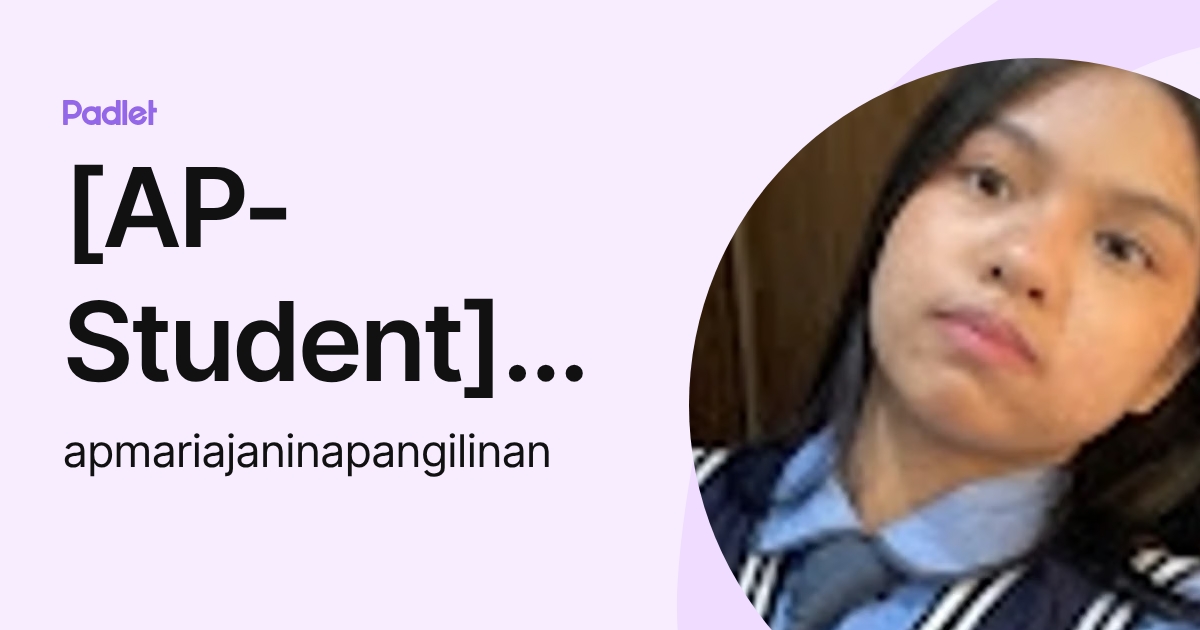 [AP-Student] Maria Janina Pangilinan (apmariajaninapangilinan) profile ...