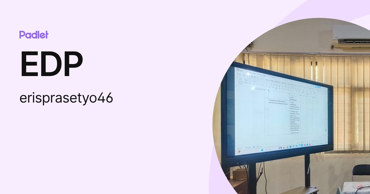 EDP (erisprasetyo46) profile | Padlet