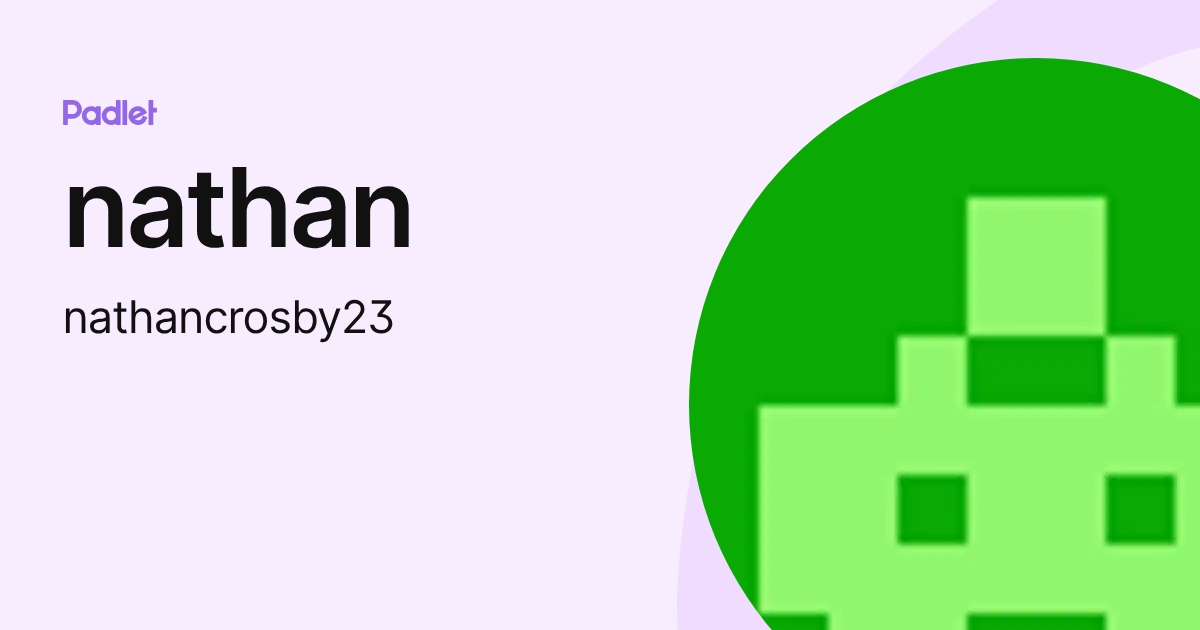 nathan (nathancrosby23) profile | Padlet